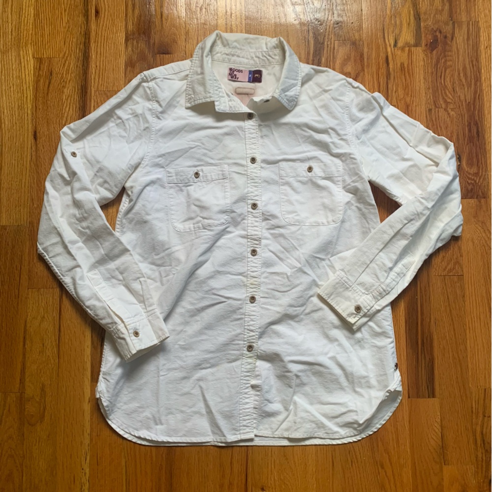 Moods of Norway white button down shirt size M